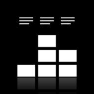 Bar Graph icon on a black background N29