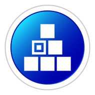 Logistics icon on a round button N30