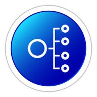 Organization Chart icon on a round button N19