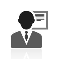 Businessman icon on a white background N83