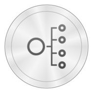 Organization Chart icon on a round button N21