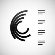Radial Bar Chart icon on a white background N22