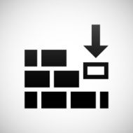 Wall icon on a white background N22