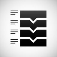 Flowchart icon on a white background N68