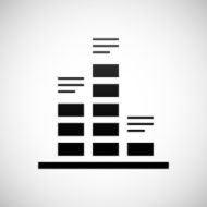 Bar Graph icon on a white background N76