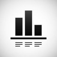 Bar Graph icon on a white background N77