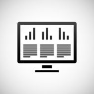 Computer Monitor icon on a white background N29
