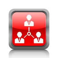 Leadership icon on a square button N2