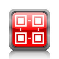 Flowchart icon on a square button N47