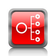 Organization Chart icon on a square button N9