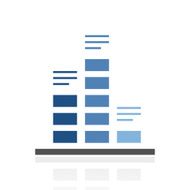 Bar Graph icon on a white background N79
