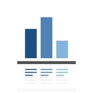 Bar Graph icon on a white background N80