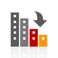 Apartment Buildings icon on a white background N10