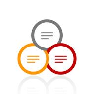 Venn Diagram icon on a white background N20