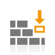 Wall icon on a white background N24