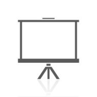 Projector Screen icon on a white background N17