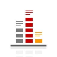 Bar Graph icon on a white background N82