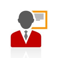 Businessman icon on a white background N91