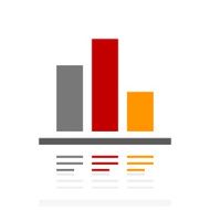 Bar Graph icon on a white background N83