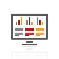 Computer Monitor icon on a white background N33
