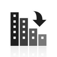 Apartment Buildings icon on a white background N11