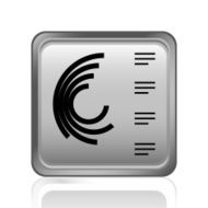 Radial Bar Chart icon on a square button N13