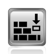 Wall icon on a square button N14