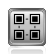 Flowchart icon on a square button N48