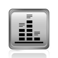 Bar Graph icon on a square button N53