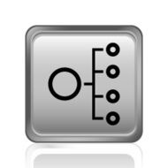 Organization Chart icon on a square button N10