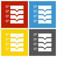 Flowchart icon on square buttons N28