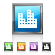 Office Buildings icon on square buttons N2