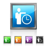 Businessman icon on square buttons N28