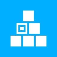 Logistics icon on a blue background N5
