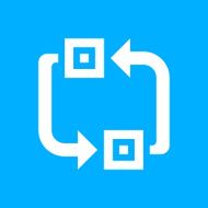 Conveyor icon on a blue background N3