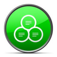 Venn Diagram icon on a round button N31