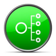 Organization Chart icon on a round button N23