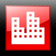 Office Buildings icon on a square button N3