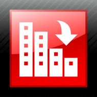 Apartment Buildings icon on a square button N7
