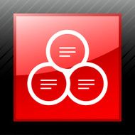 Venn Diagram icon on a square button N15