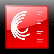 Radial Bar Chart icon on a square button N14