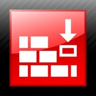 Wall icon on a square button N15