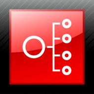 Organization Chart icon on a square button N11