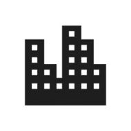 Office Buildings icon on a white background N5
