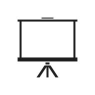 Projector Screen icon on a white background N19