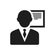 Businessman icon on a white background N94