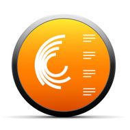 Radial Bar Chart icon on a round button N32