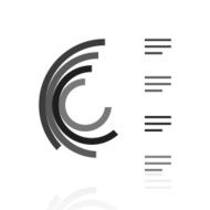Radial Bar Chart icon on a white background N26