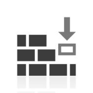 Wall icon on a white background N26