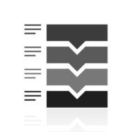 Flowchart icon on a white background N72